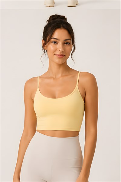 Lili Woman Kadın Aurafit Çift Askılı Sırt Detaylı Crop Büstiyer E.9044