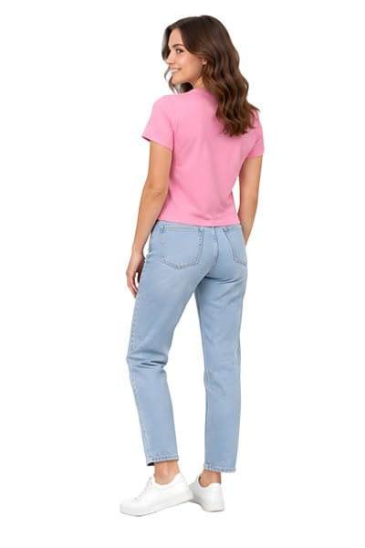 Lili Woman Kadın Basic Kısa Kol Crop Tişört E.8002PS