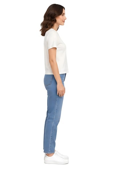 Lili Woman Kadın Basic Kısa Kol Crop Tişört E.8002B