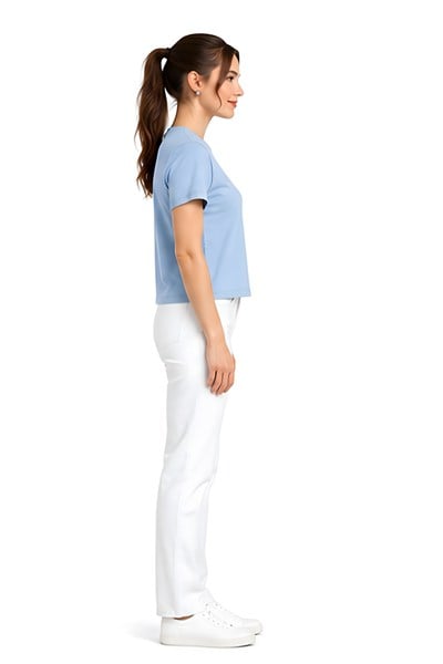 Lili Woman Kadın Basic Kısa Kol Crop Tişört E.8002M