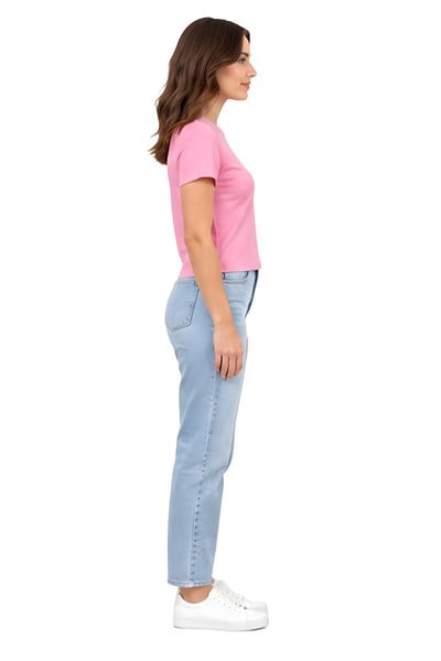 Lili Woman Kadın Basic Kısa Kol Crop Tişört E.8002PS
