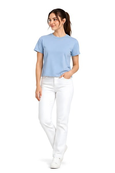 Lili Woman Kadın Basic Kısa Kol Crop Tişört E.8002M