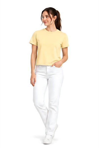 Lili Woman Kadın Basic Kısa Kol Crop Tişört E.8002SR