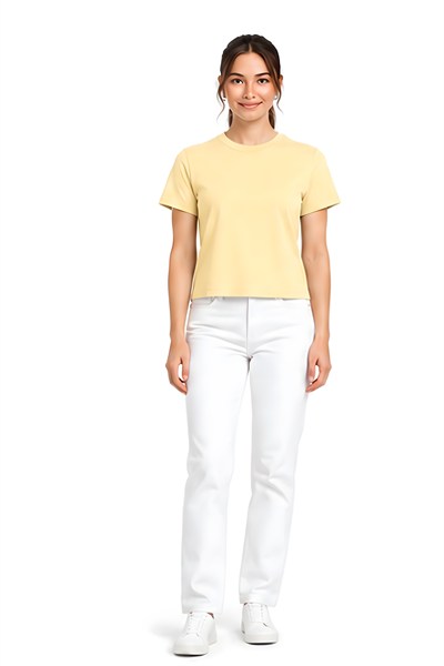 Lili Woman Kadın Basic Kısa Kol Crop Tişört E.8002SR