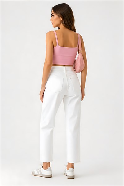 Lili Woman Kadın Beyaz Yüksek Bel Fit Jean Pantolon TY.BJN01