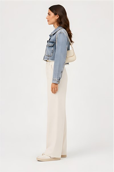 Lili Woman Kadın Crop Denim Kot Ceket Yıkamalı TY.JCT01M