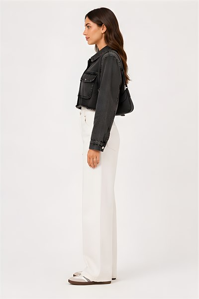 Lili Woman Kadın Crop Denim Kot Ceket Yıkamalı TY.JCT01S