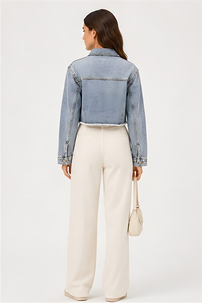 Lili Woman Kadın Crop Denim Kot Ceket Yıkamalı TY.JCT01M
