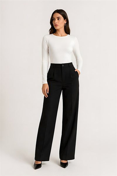 Lili Woman Kadın Ekru Slim Fit Basic Uzun Kollu Body 0098E