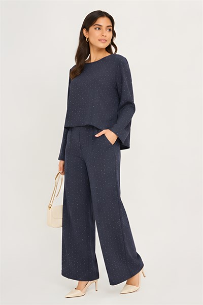 Lili Woman Kadın Midnight Sparkle Taş Detaylı Relax Fit Takım K.1420
