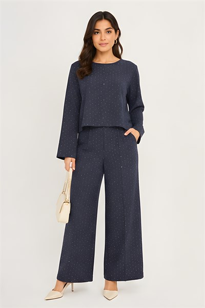 Lili Woman Kadın Midnight Sparkle Taş Detaylı Relax Fit Takım K.1420