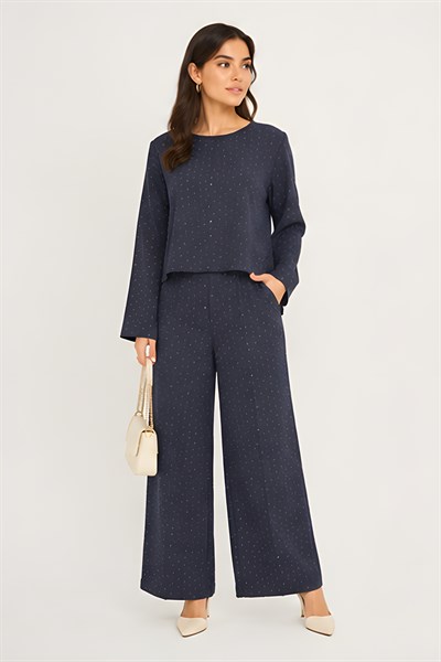 Lili Woman Kadın Midnight Sparkle Taş Detaylı Relax Fit Takım K.1420