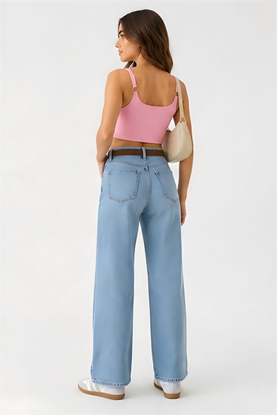 Lili Woman Kadın Pembe Halka Detaylı Crop Atlet E.9062