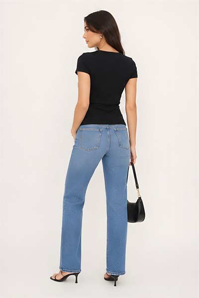 Lili Woman Kadın Premium Drapeli Crop Yarasa Kol Bluz – Yumuşak Dokulu Basic Üst E.8010S
