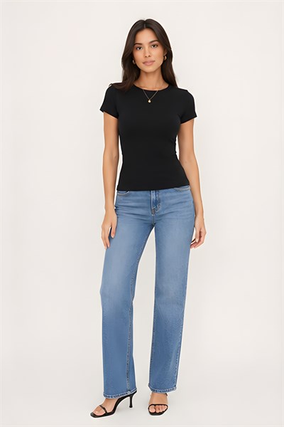 Lili Woman Kadın Premium Drapeli Crop Yarasa Kol Bluz – Yumuşak Dokulu Basic Üst E.8010S
