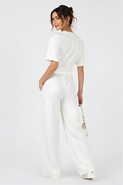 Lili Woman Kadın Premium Drapeli Crop Yarasa Kol Bluz – Yumuşak Dokulu Basic Üst E.8010E