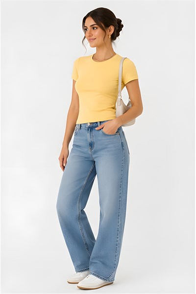 Lili Woman Kadın Slim Fit Bisiklet Yaka Basic T-Shirt E.8007