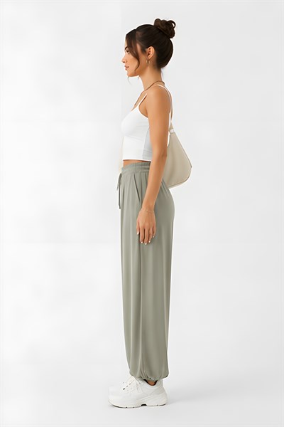 Lili Woman Kadın Soft Flow Beli Lastikli Relax Fit Şalvar Pantolon K.4320