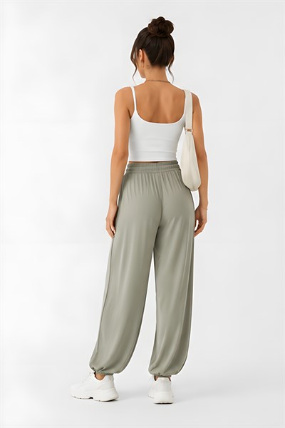 Lili Woman Kadın Soft Flow Beli Lastikli Relax Fit Şalvar Pantolon K.4320