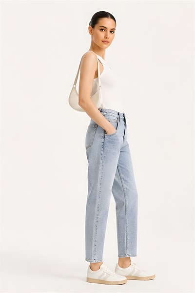 Lili Woman Kadın Yüksek Bel Straight Fit Baggy Jean Pantolon TY.BGT01