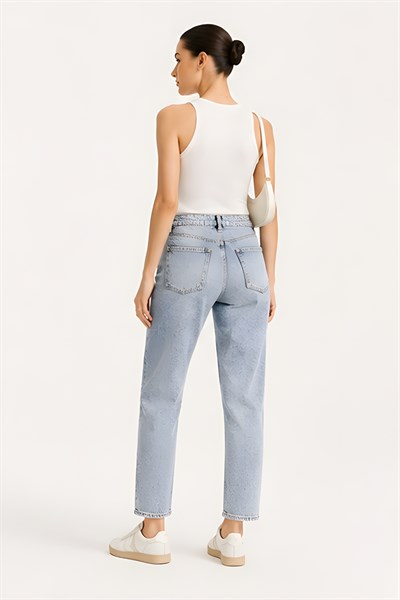 Lili Woman Kadın Yüksek Bel Straight Fit Baggy Jean Pantolon TY.BGT01