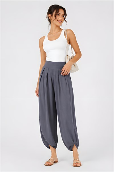 Lili Woman Kadın Yüksek Bel Drapeli Şalvar Pantolon K.5112