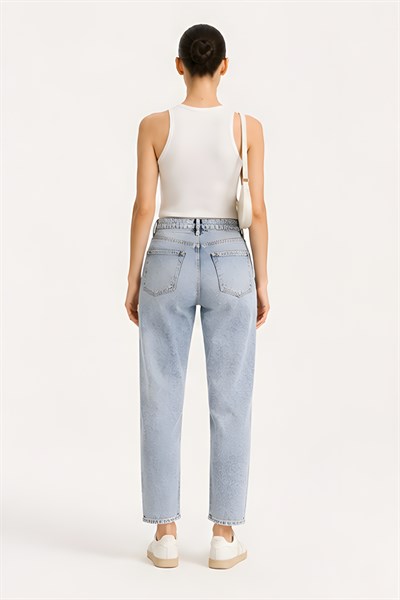 Lili Woman Kadın Yüksek Bel Straight Fit Baggy Jean Pantolon TY.BGT01