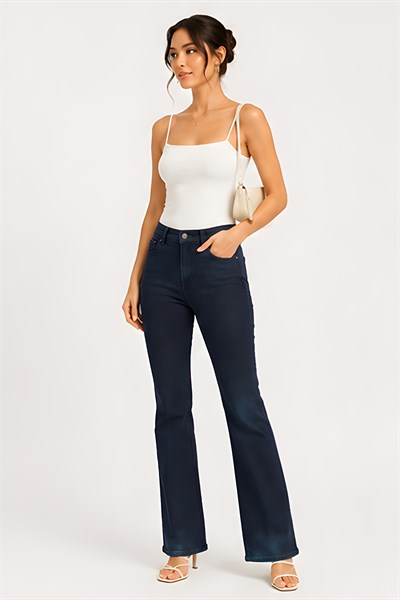 Lili Woman Kadın Yüksek Bel İspanyol Paça Jean Pantolon TY.ISP01L