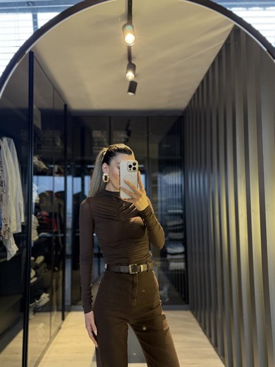 Büzgülü kaşmir bluz