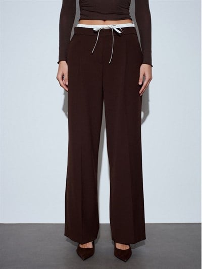 Çift belli geniş pantolon