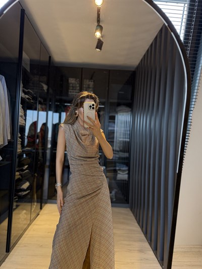 Kazayağı desen elbise