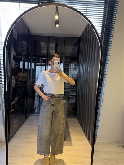 Antrasit Barrel Jean 