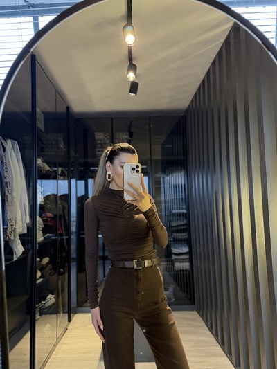 Büzgülü kaşmir bluz