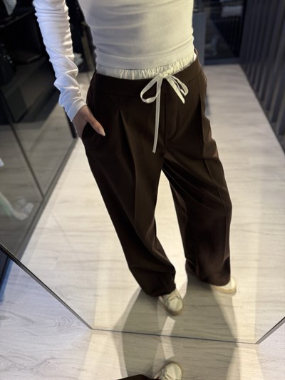 Çift belli geniş pantolon