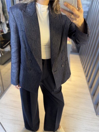Denim Premium Kruvaze Ceket 