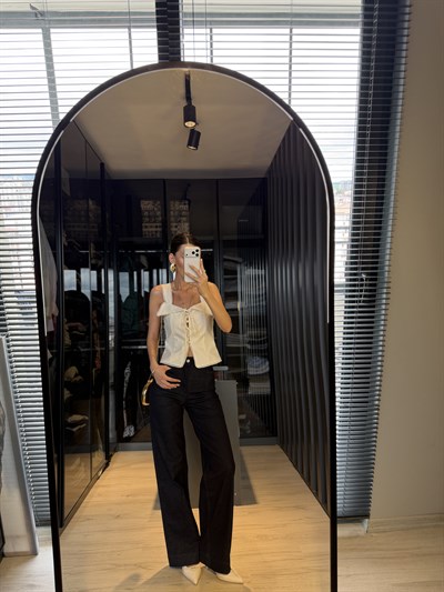 Long Fit Geniş Paça Jean 