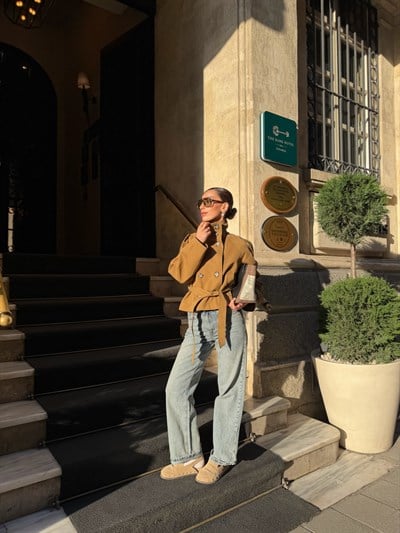 Olive Bağlama Detay Trençkot 