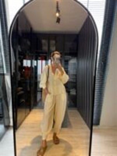 Sarı Gömlek Pantolon Takım