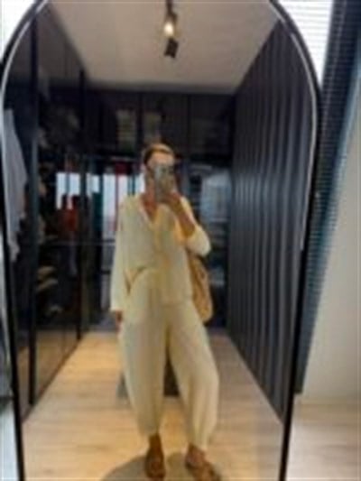 Sarı Gömlek Pantolon Takım