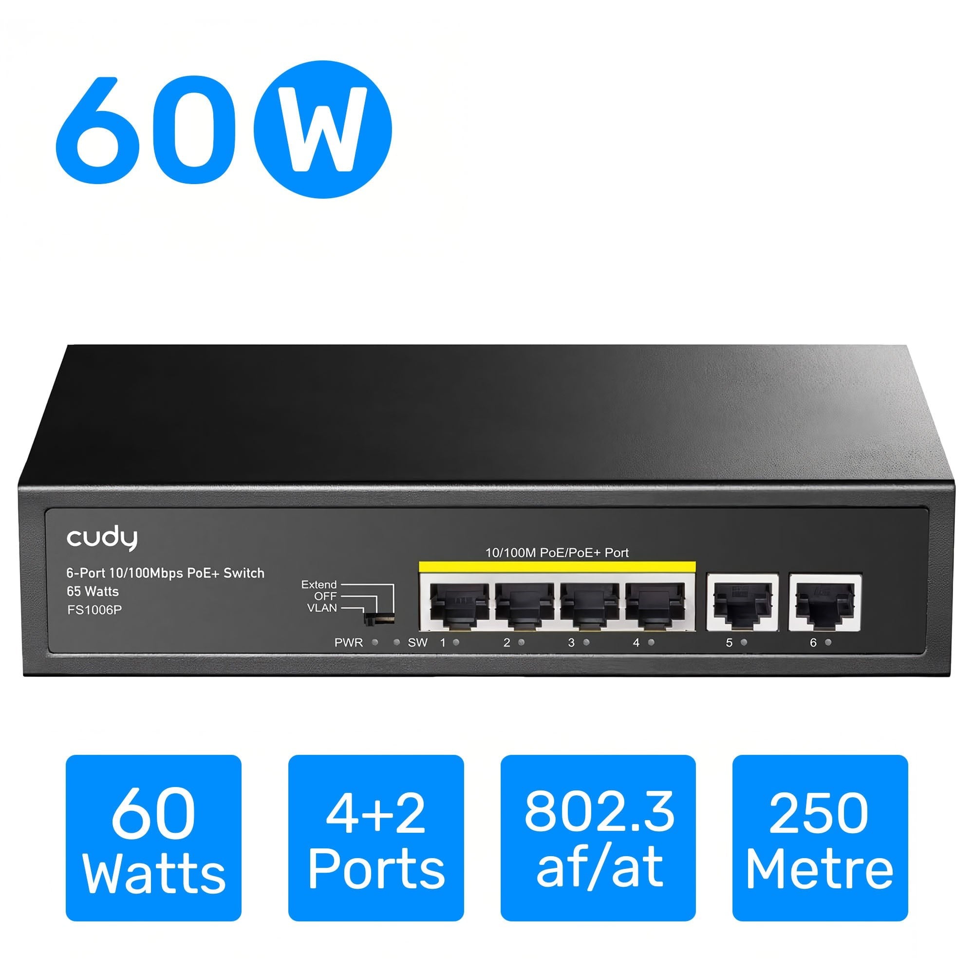 Cudy FS1006P PoE Switch Kurulum ve Bağlantı Noktaları