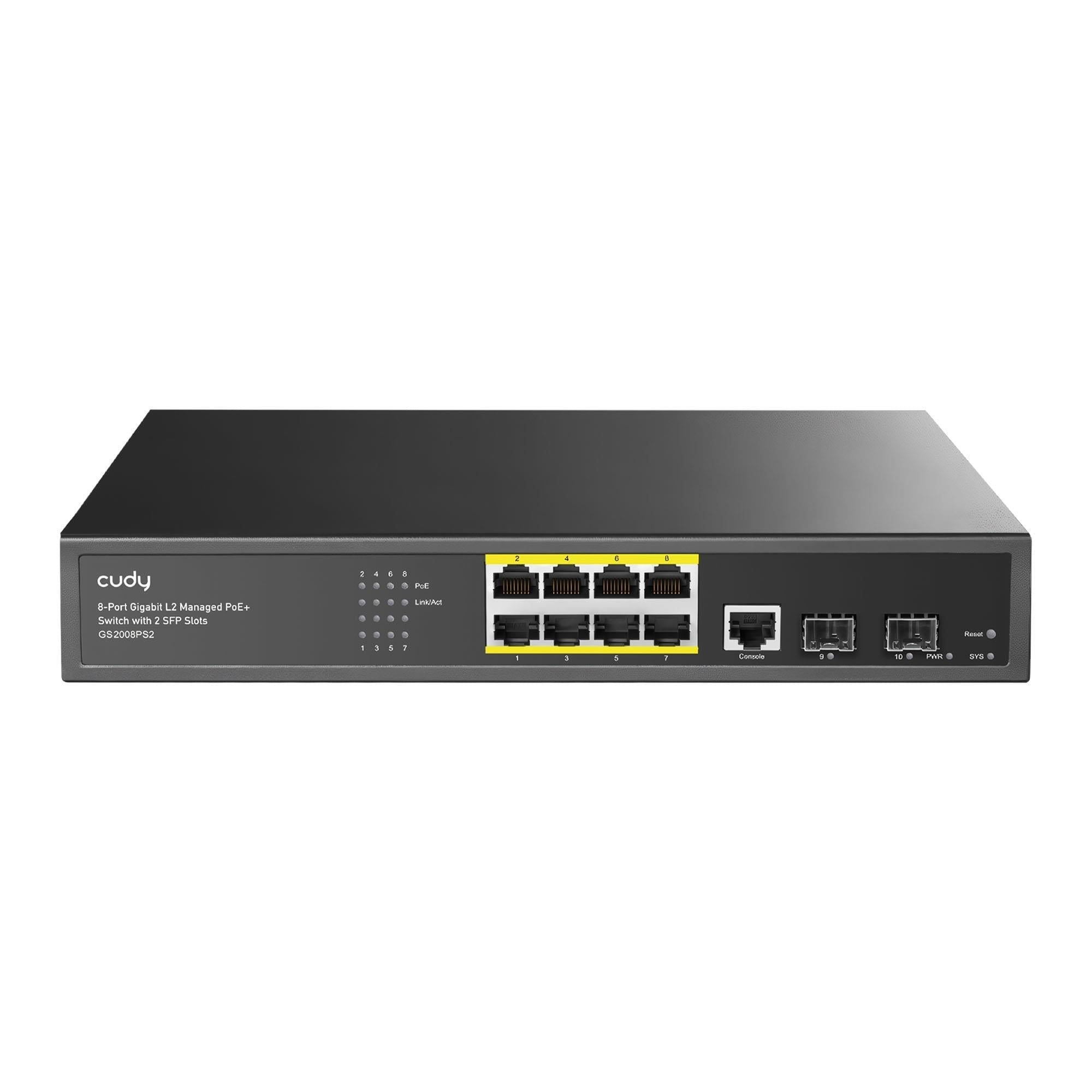 Cudy GS2008PS2 2Port Gigabit SFP, 1Consol, 2Gigabit Combo,…