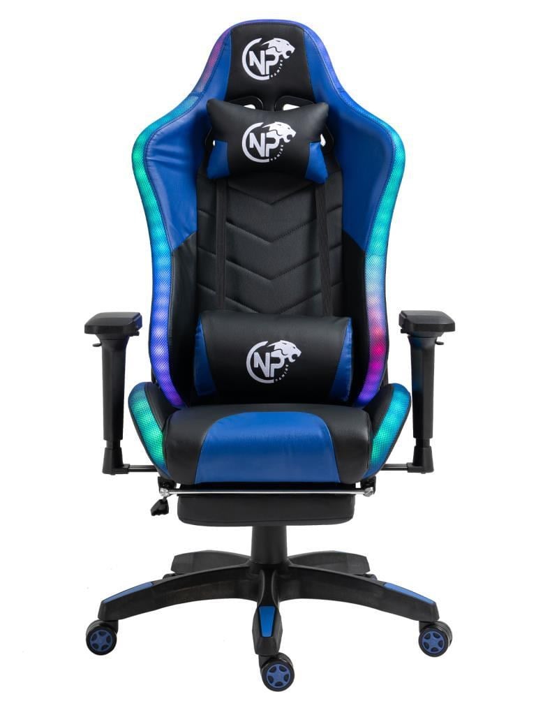 NPO GC3001BB masajli RGB oyuncu koltugu Mavi-Siyah