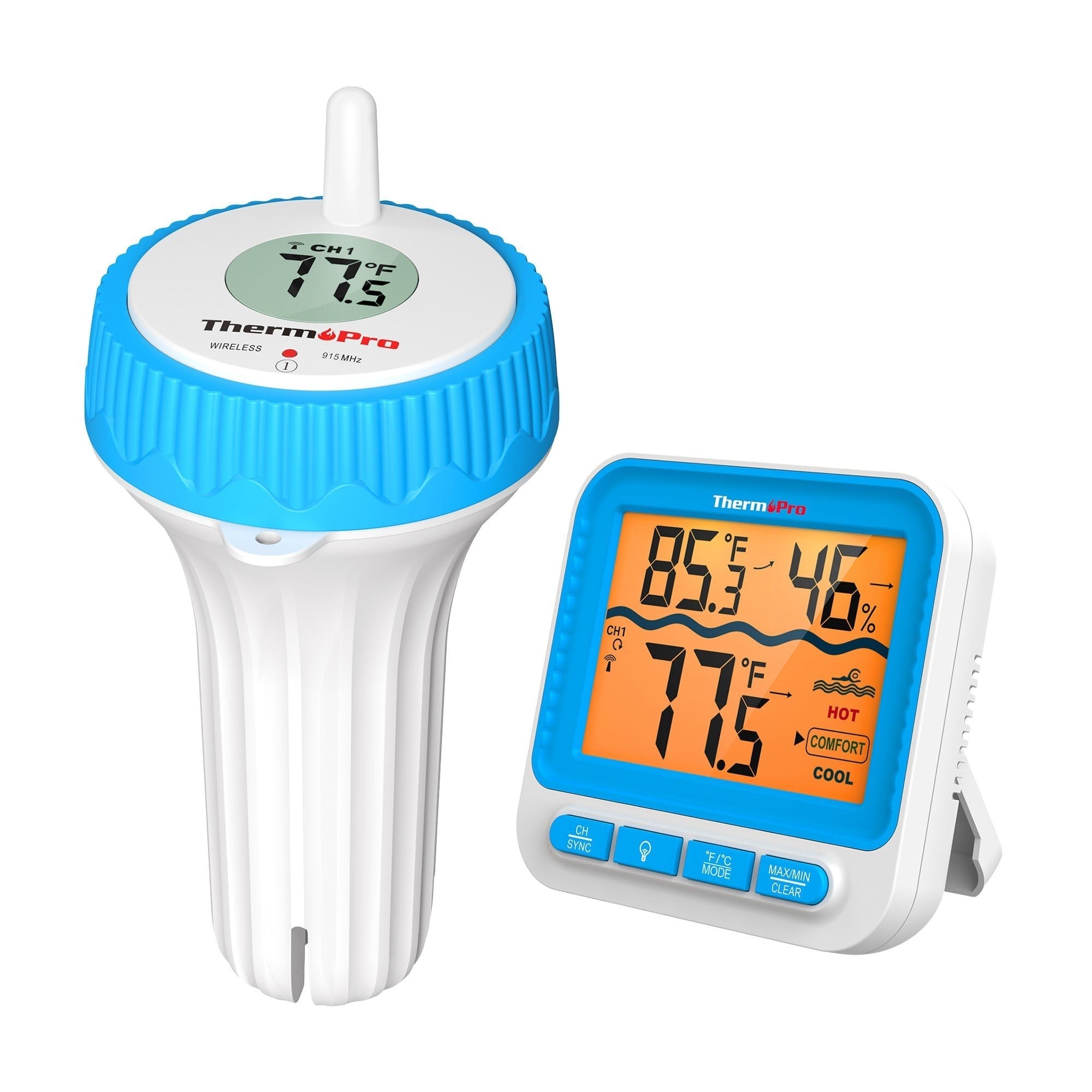 ThermoPro TP211B Yüzen Kablosuz Su Geçirmez Sensör+Monitör…