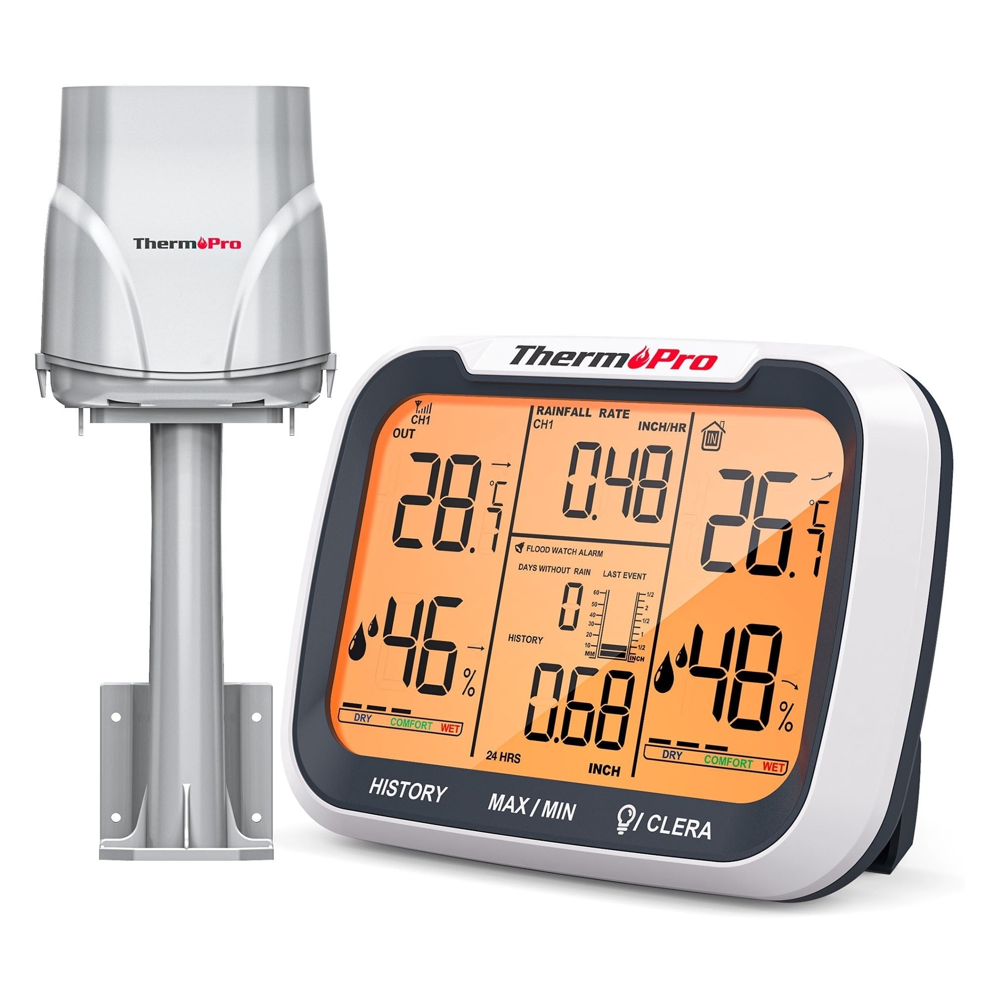 ThermoPro TP270 Termometre İç/Dış Mekan Profesyonel Dijital…