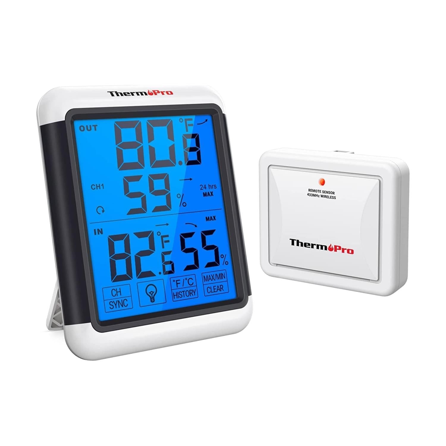 ThermoPro TP65 Dokunmatik Işıklı Geniş Ekran İç ve Dış…