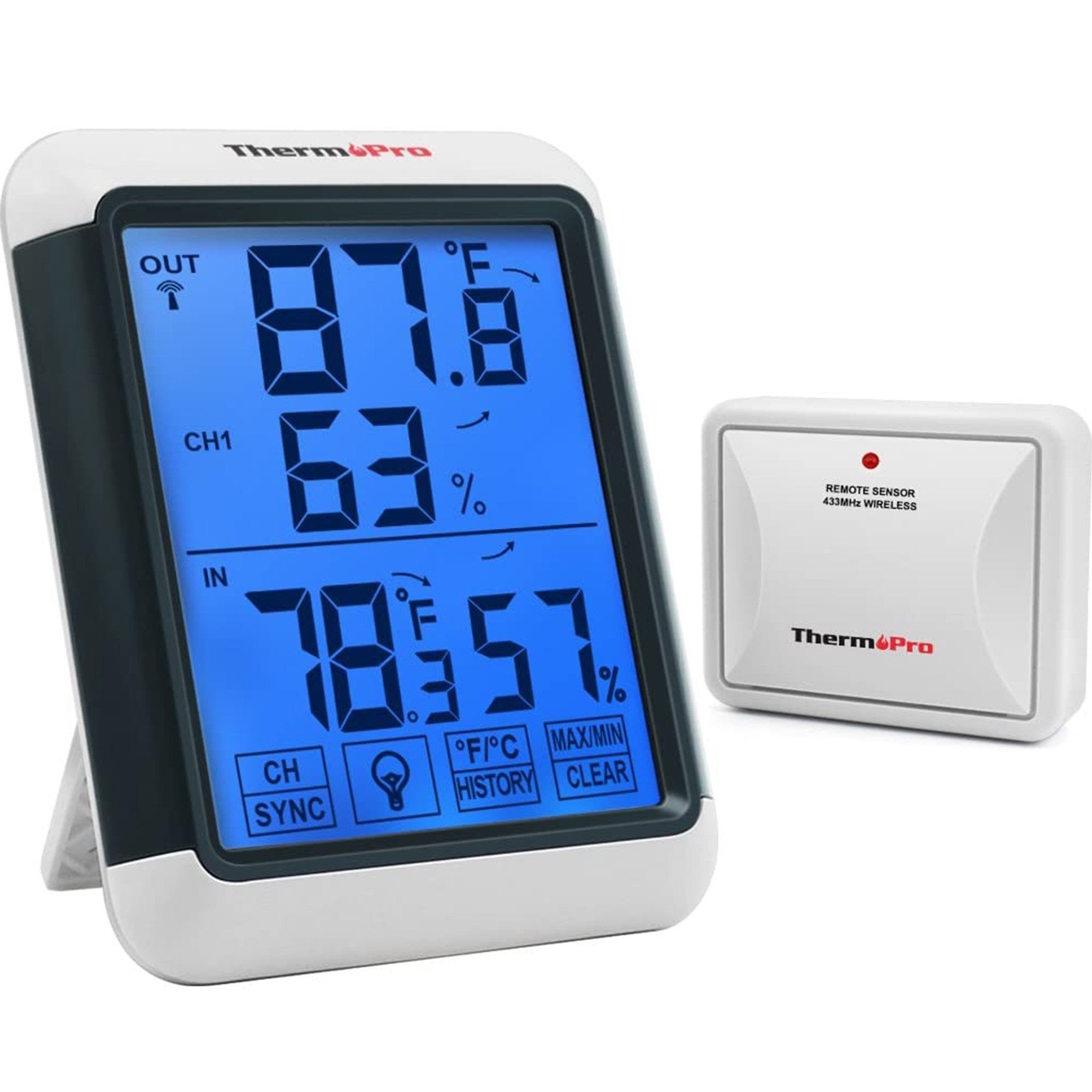 ThermoPro TP65C kablosuz iç ve dış mekan dijital sıcaklık ve nem ölçer