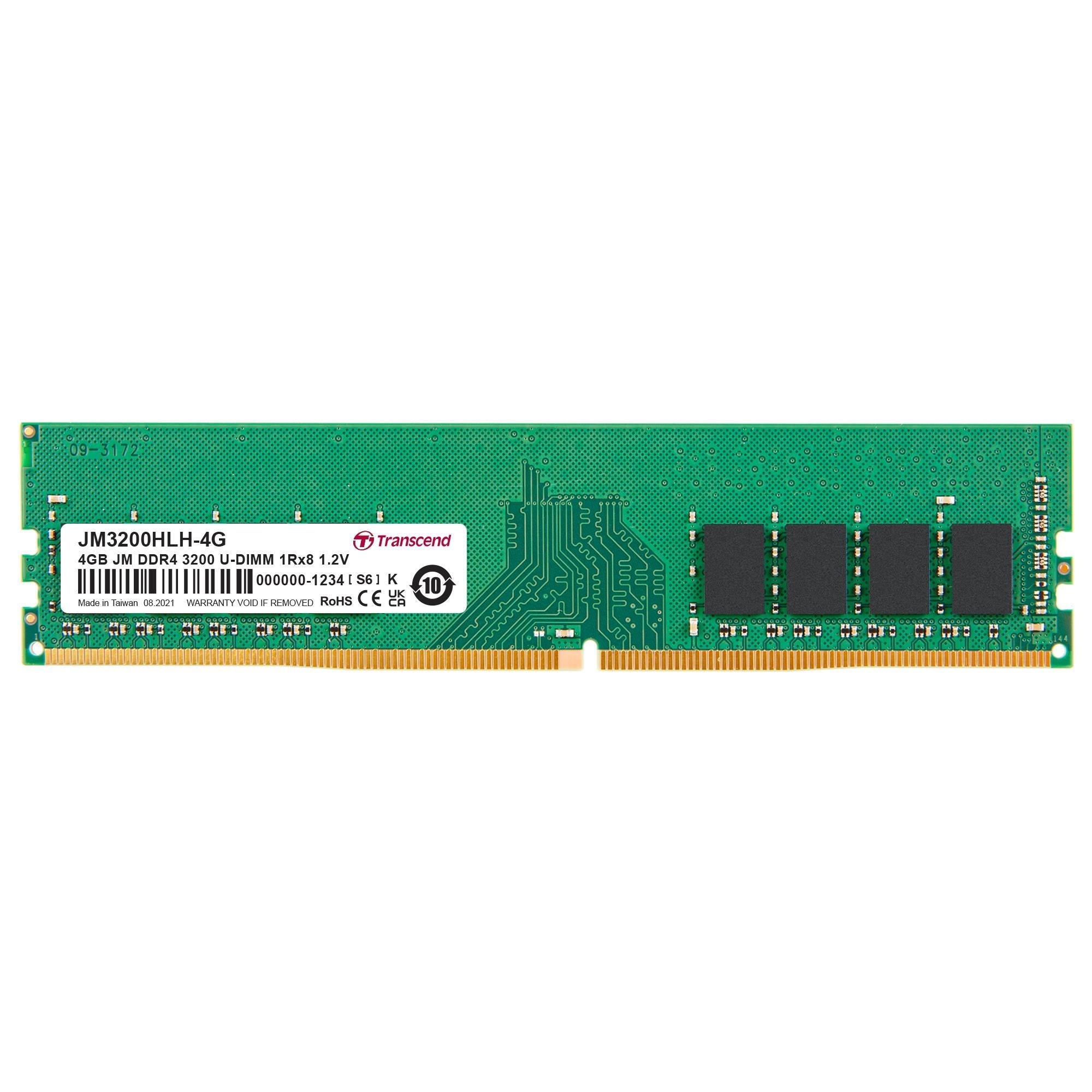 Transcend JM3200HLH-4G 4GB JM DDR4 3200 U-DIMM 1 Rx8 512Mx8…