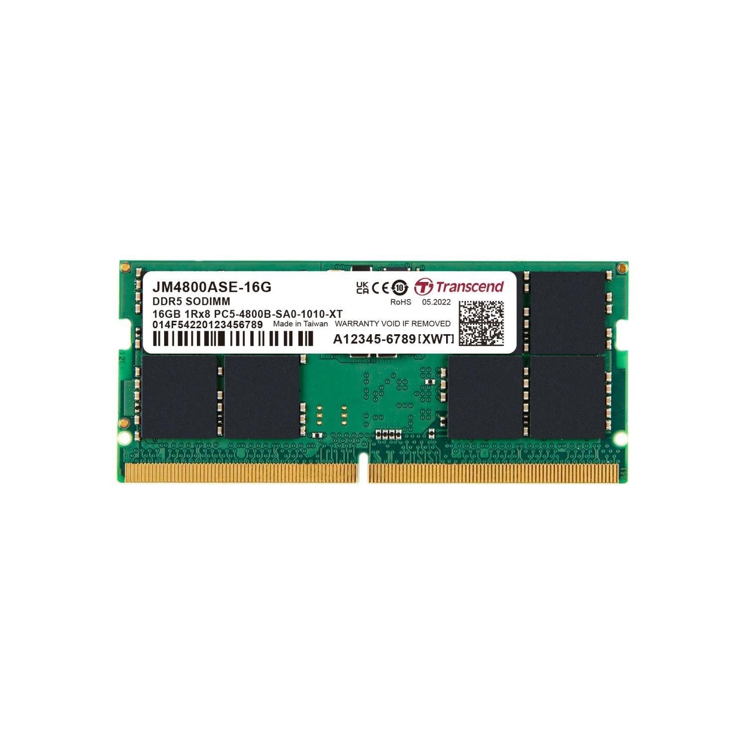 Transcend JM4800ASE-16G 16GB DDR5 4800Mhz CL40 1.1V…