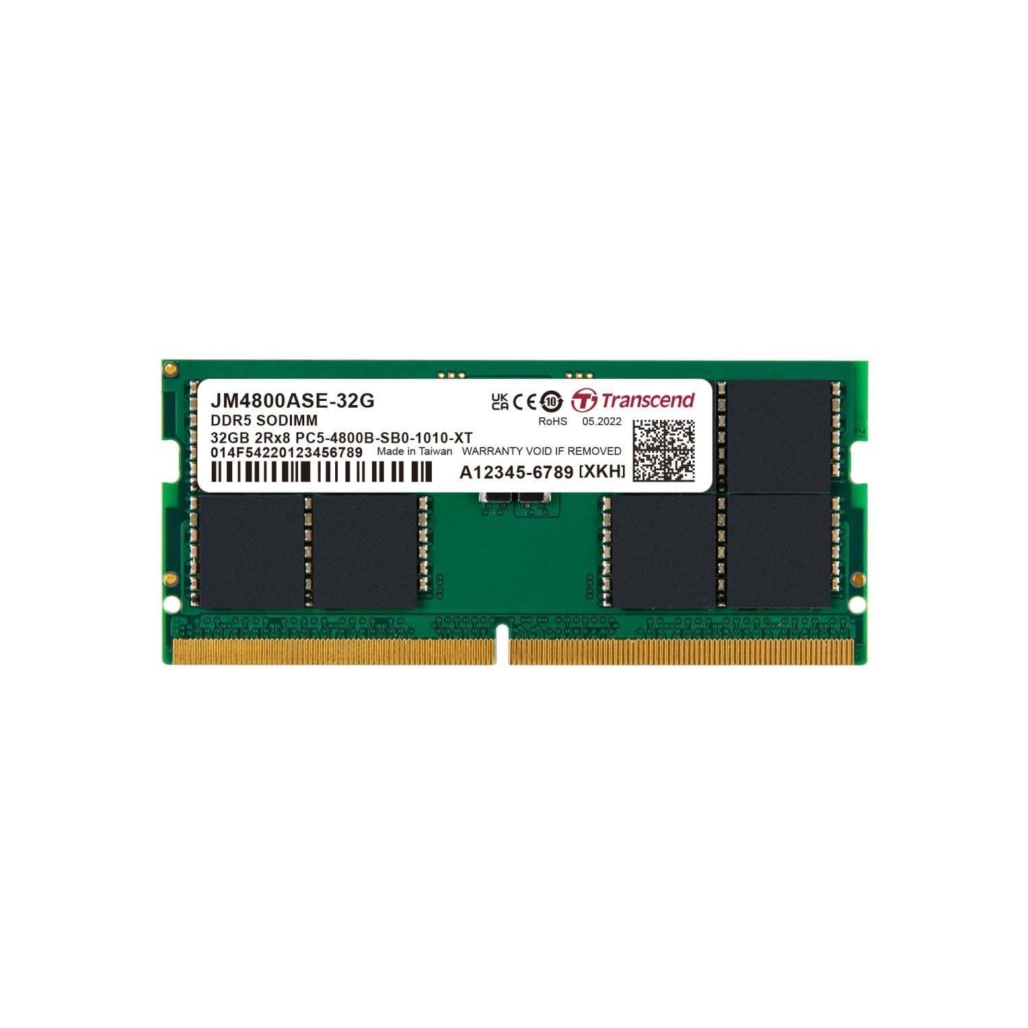 Transcend JM4800ASE-32G 32GB DDR5 4800Mhz CL40 1.1V…
