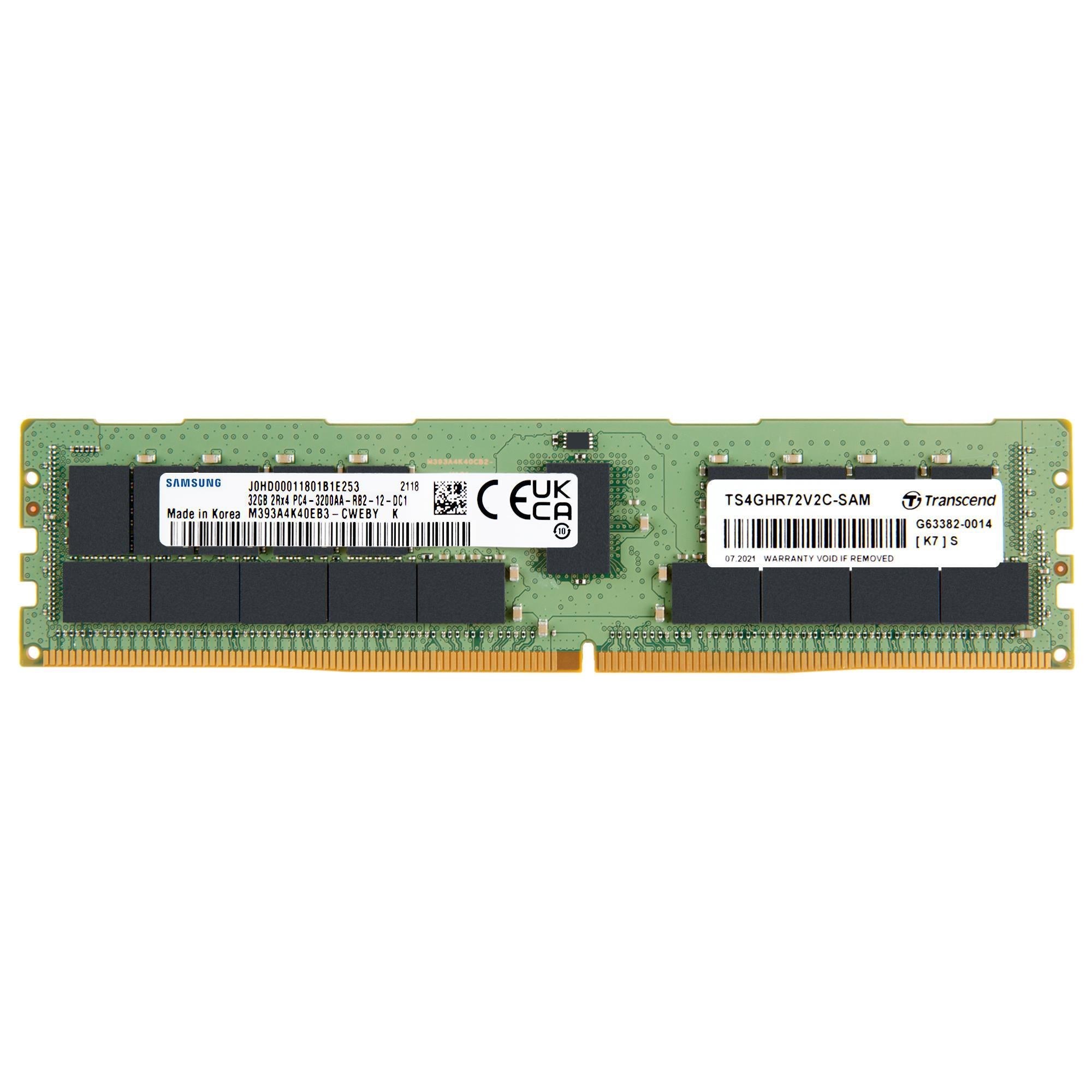 Transcend TS4GHR72V2C-SAM 32GB DDR4 3200 REG-DIMM 2Rx4 2Gx4…